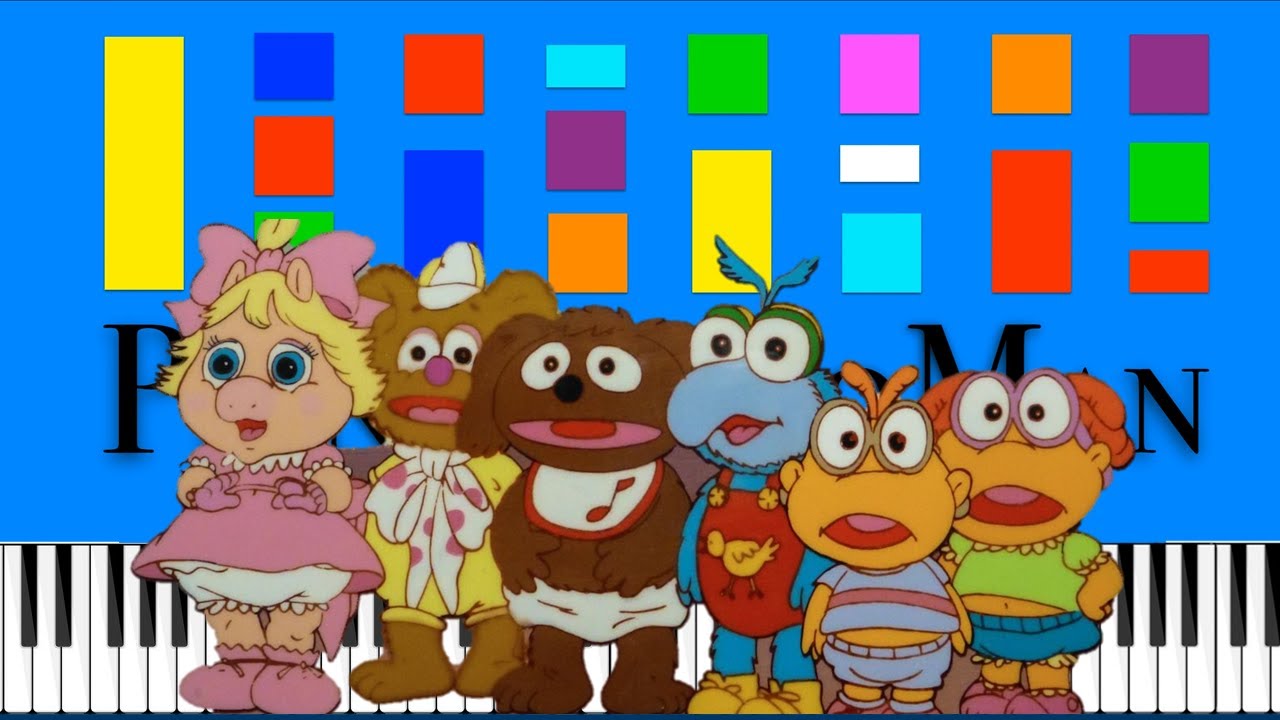 Muppet Babies Loose Tooth Boogie Slow EASY Medium 4K Piano Tutorial