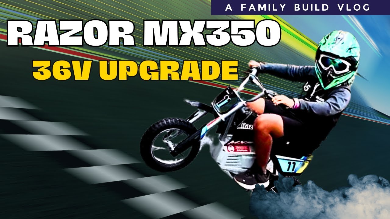 Razor MX350 UPGRADED from 24v to 36v! Install and Test Ride