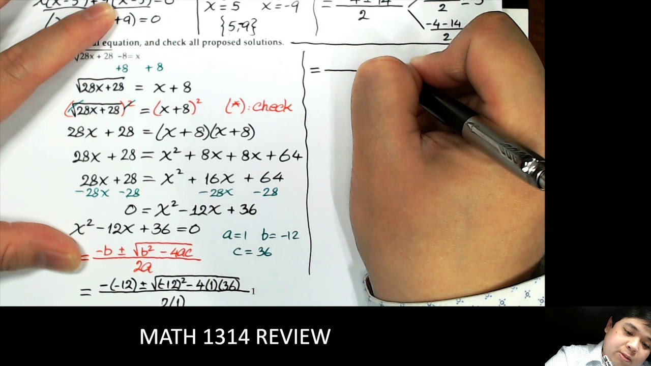 Math 1314 Review 001 - 023