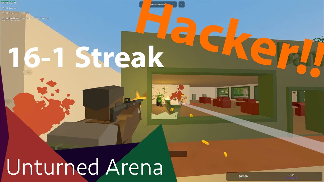 Getting Called a Hacker on Unturned Arena | 16 round streak