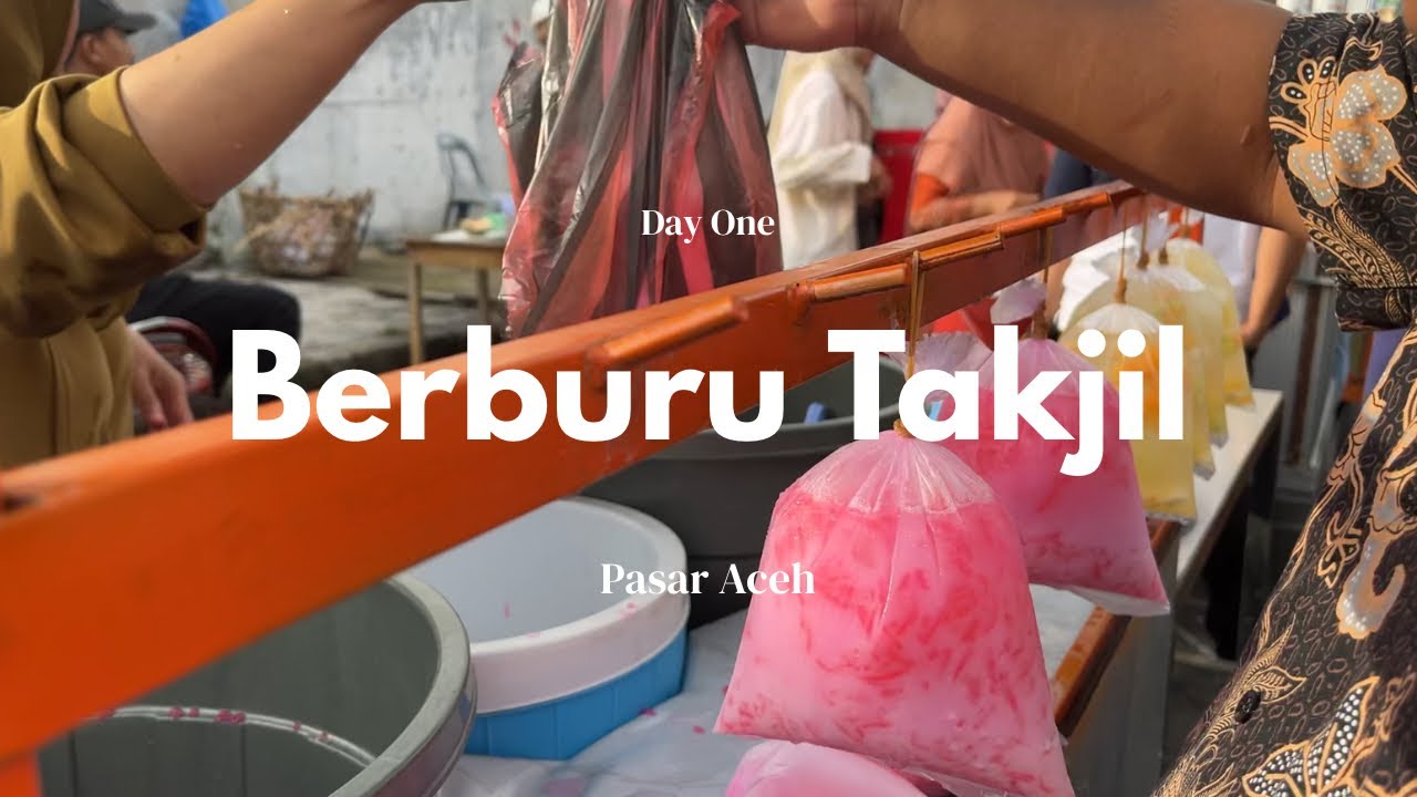 Suasana Berburu Takjil Di Hari Pertama Puasa Ramadhan 2026 Kawasan Garuda, Pasar Aceh