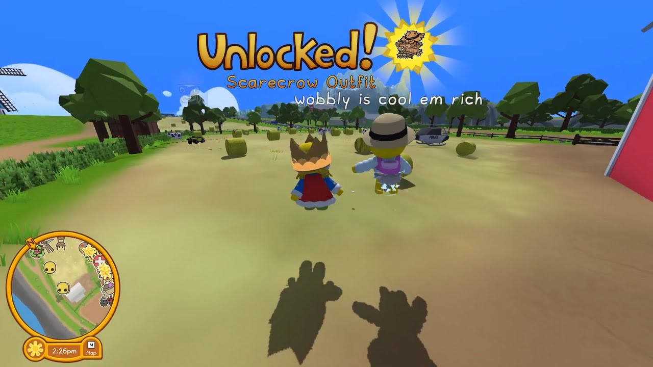 The FLYING COW and SCARECROW Outfit Unlock | Wobbly Life