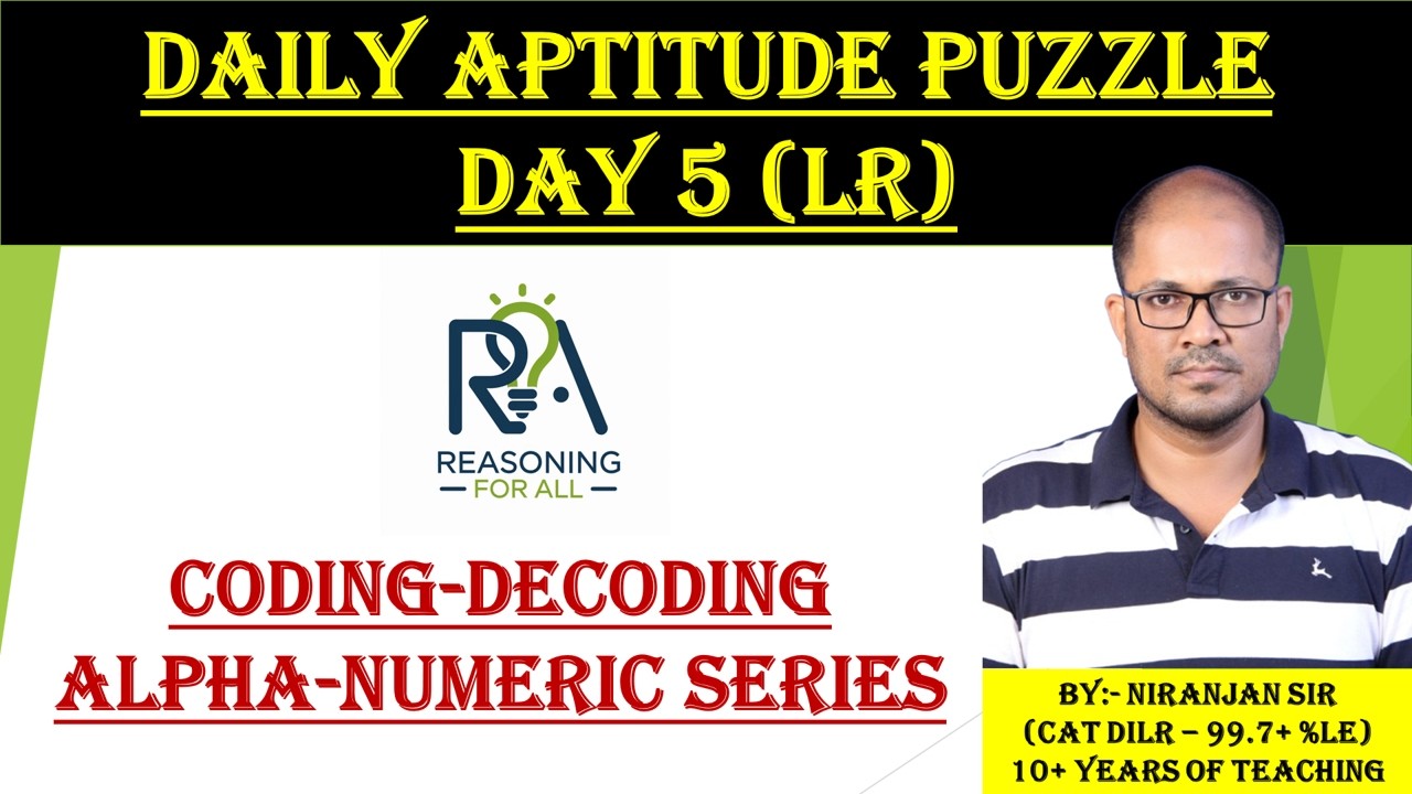 Daily Aptitude Puzzle Day 05 | Number Coding + Letter-Number Series | ALL APTITUDE EXAMS