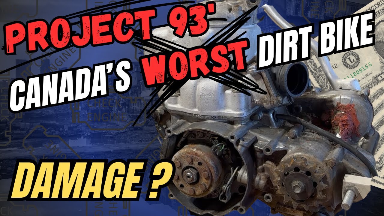 1993 Honda CR250, Engine Tare Down, Top End, Bottom End, Canada's Worst Dirt Bike, Damaged Case