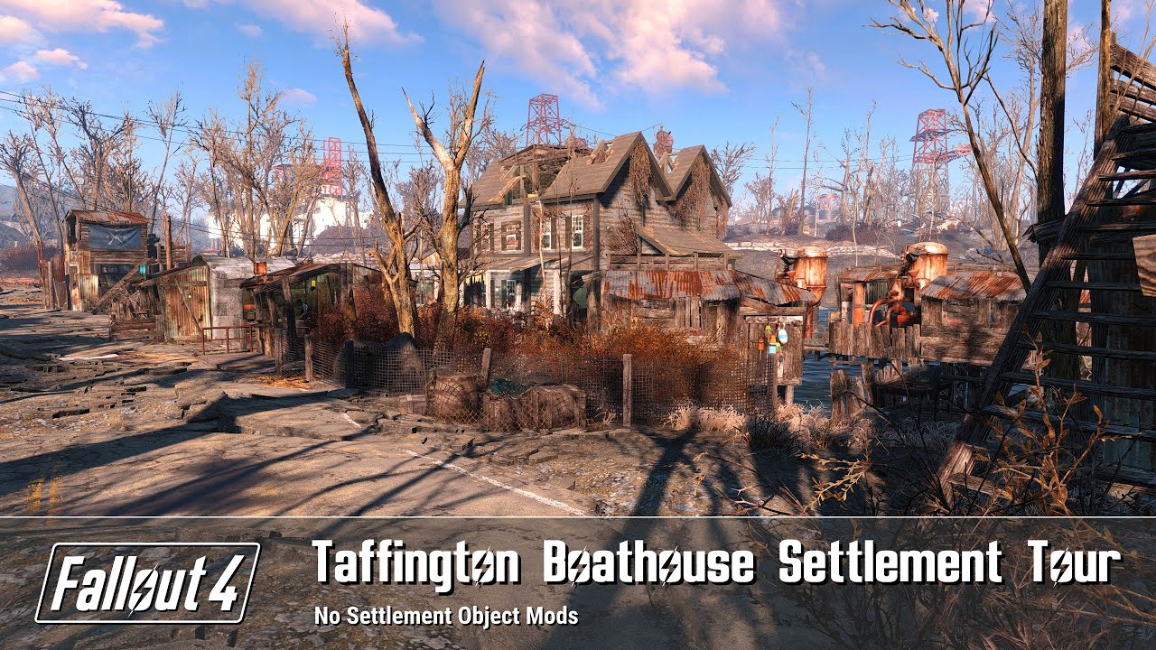 Fallout 4 - Taffington Boathouse Settlement Build Tour