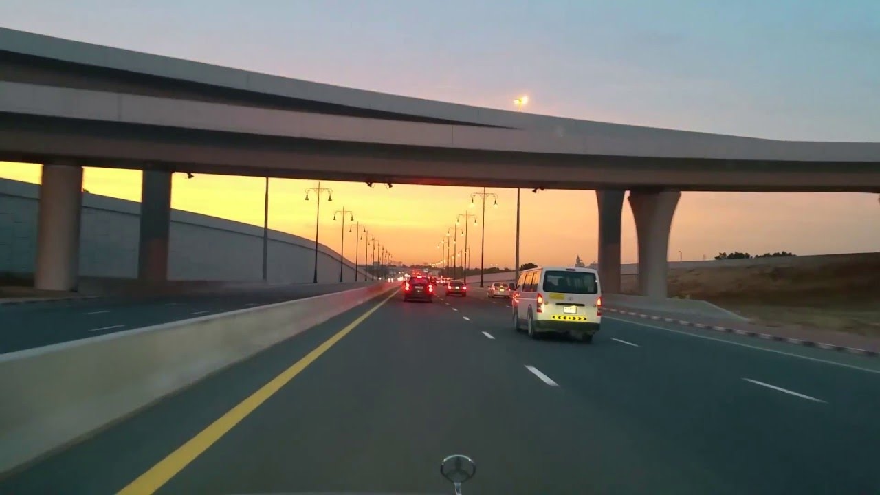 Sharjah at sunset and night