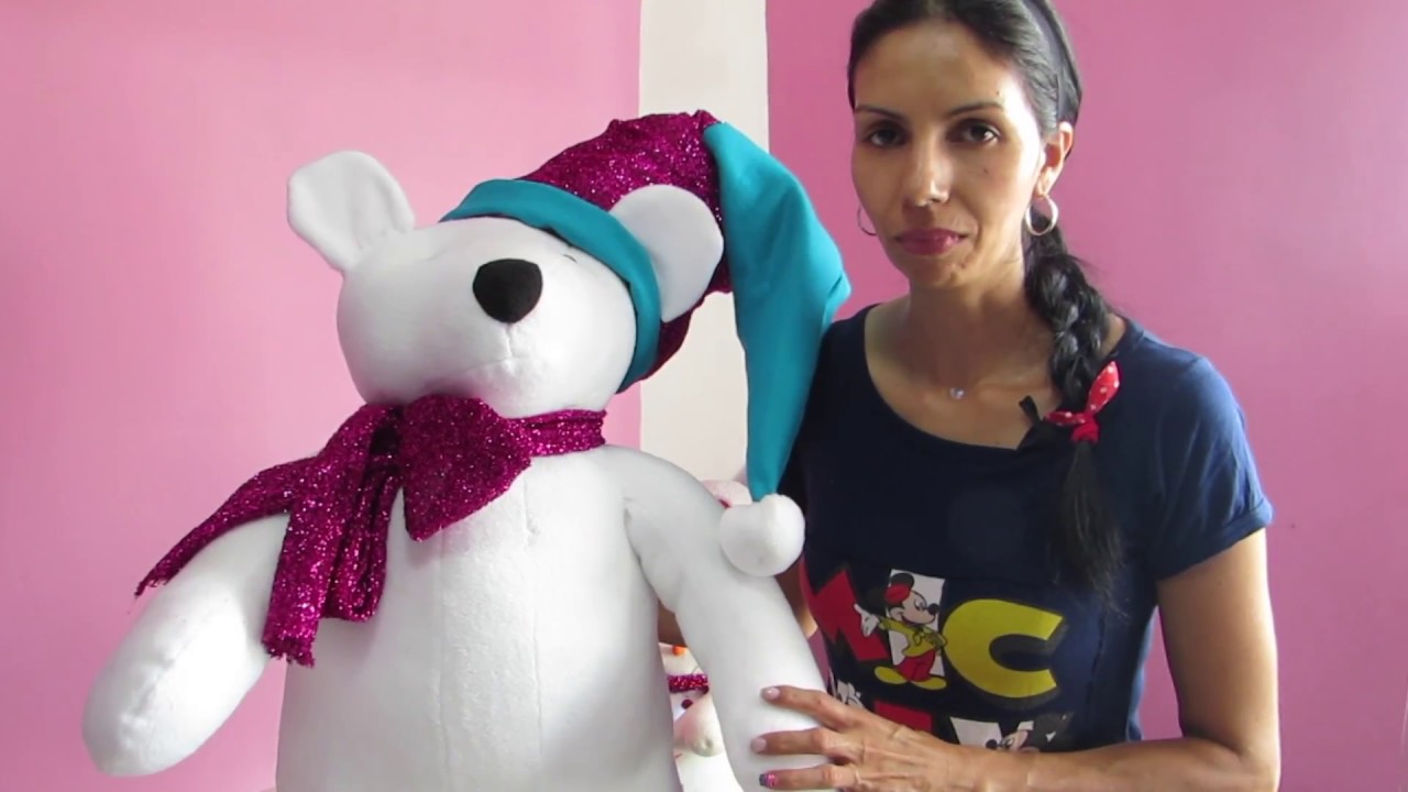 OSO POLAR DE PIE | MUÑEQUERIA NAVIDEÑA | ARTE JESICA