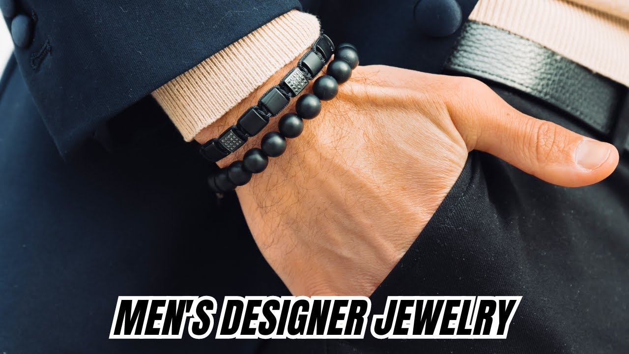 GT collection Men's MATTE ONYX Flat bead Bracelet - One Size Fits All
