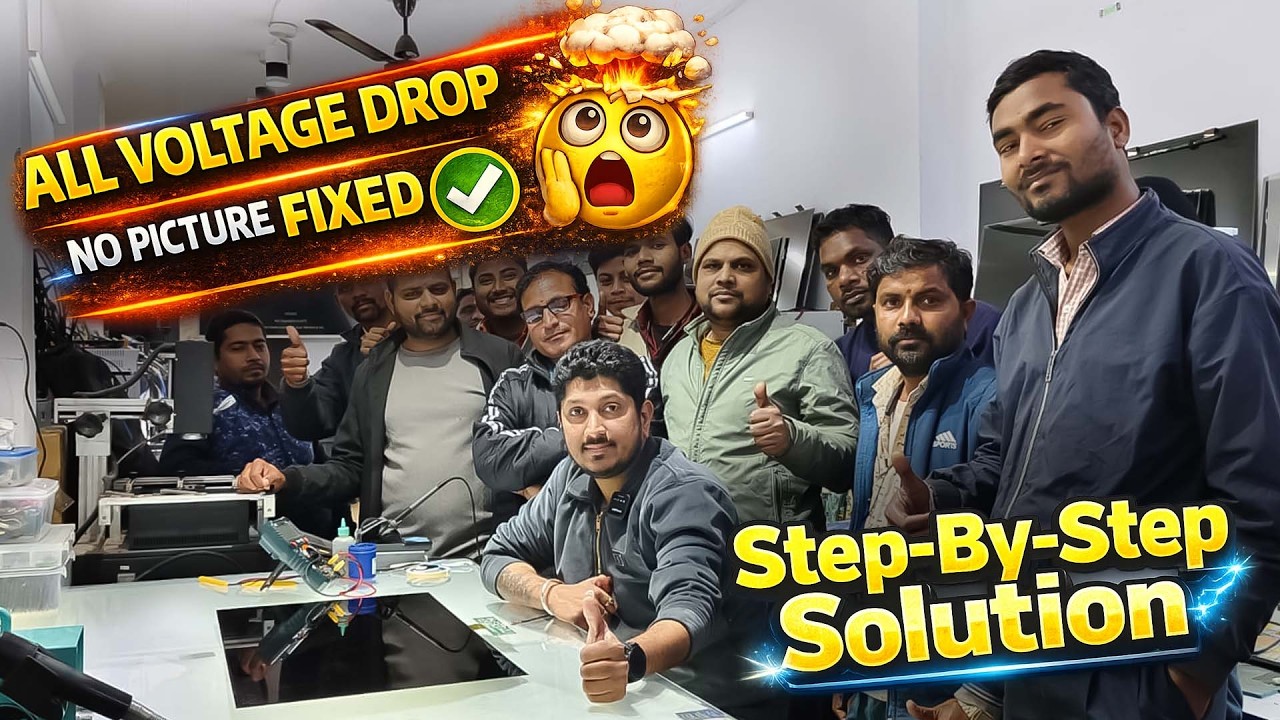 All Voltage Drop 😱 No Picture Panel Repair | 100% Working Method | LED Tv Repairing Course