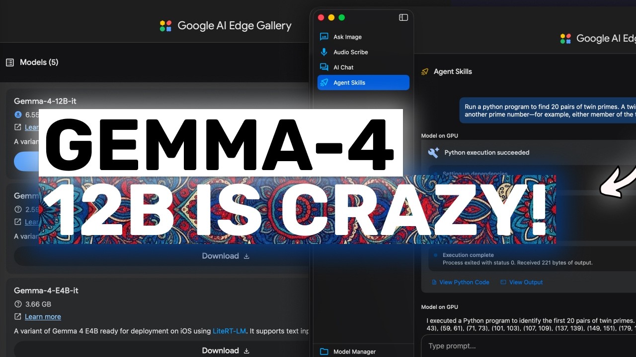 Gemma-4 12B + Hermes, Google AI Edge: ПРОСТО, ХОРОШО И ЛОКАЛЬНО!