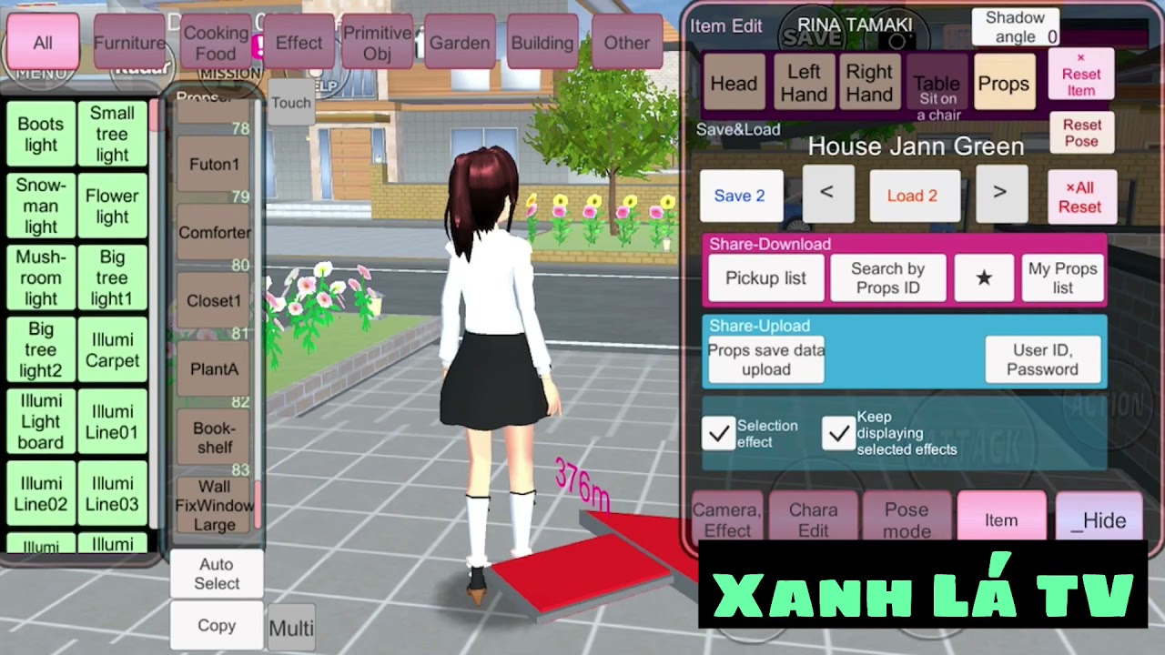 Tự xây nhà trong Sakura school simulator | XANH LÁ TV