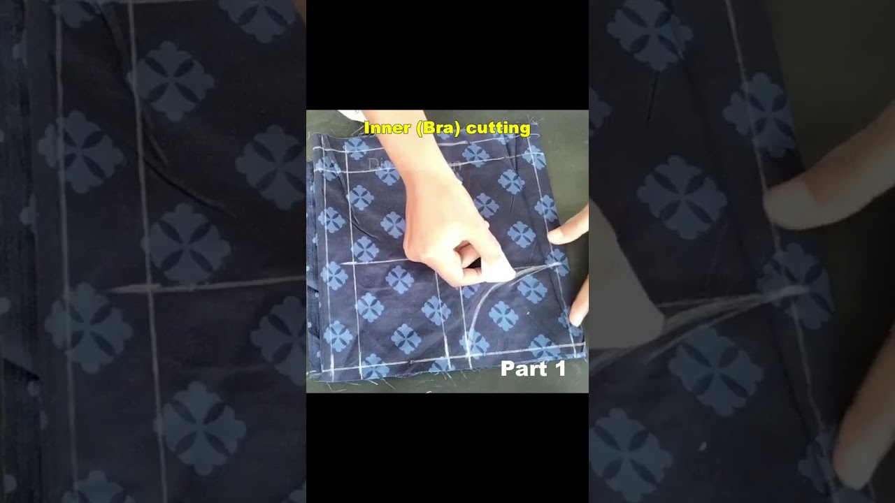 Homemade cotton fabric bra cutting part 1
