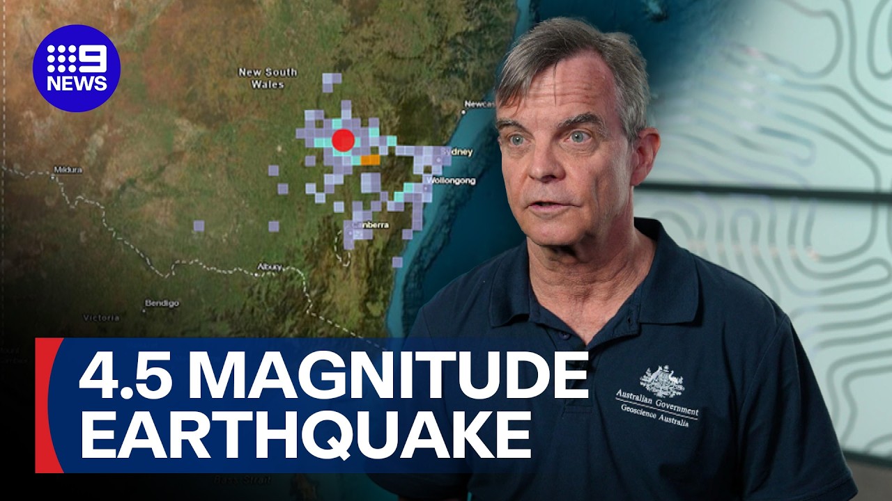 A 4.5 magnitude earthquake hit NSW central west | 9 News Australia