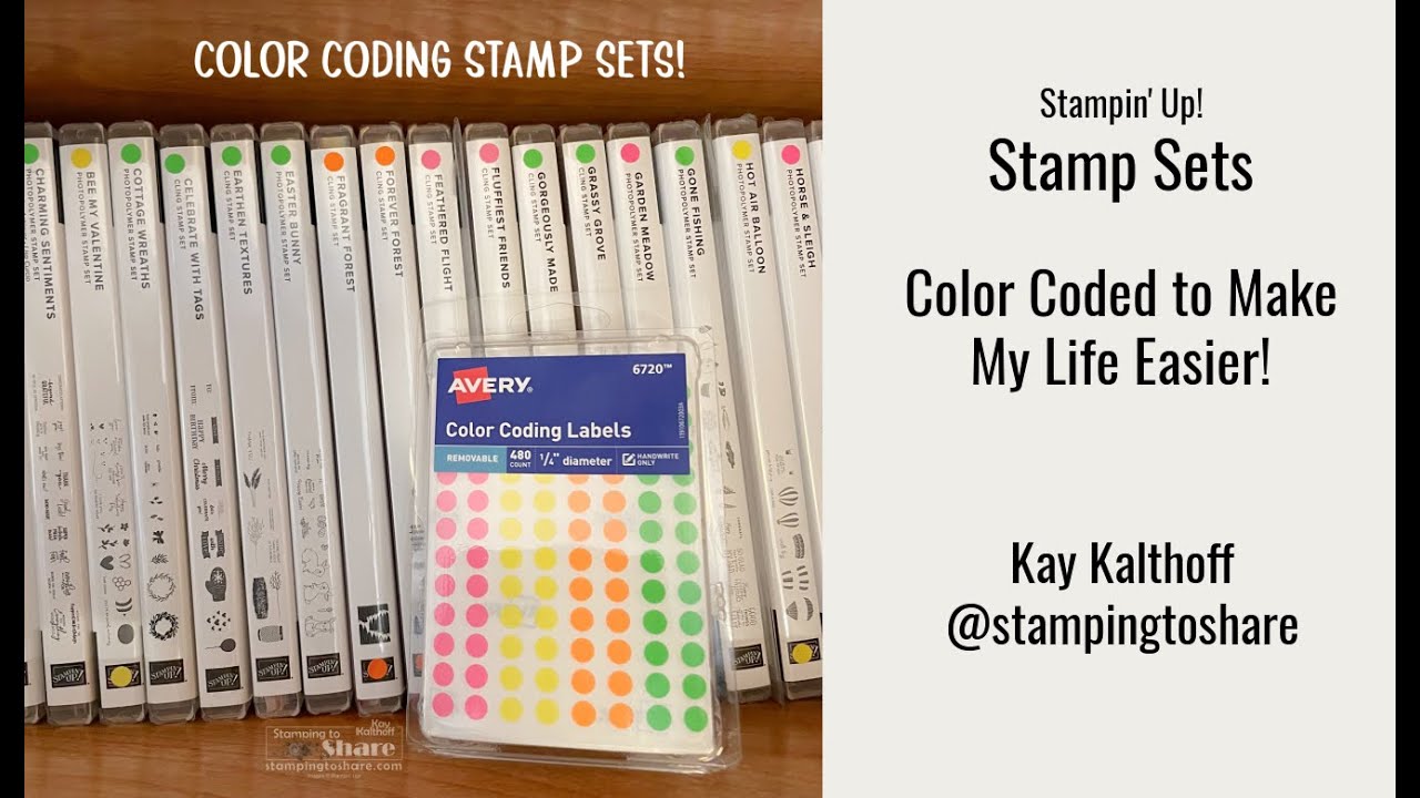 Organizing my Stampin' Up! Sets by Catalog with Stickers!