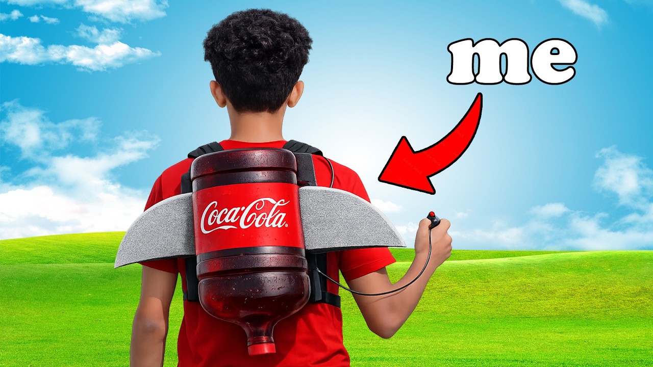 Cocacola වලින් උඩයන රොකට් එකක් හැදුවා?|i made a jetpack using coca cola?