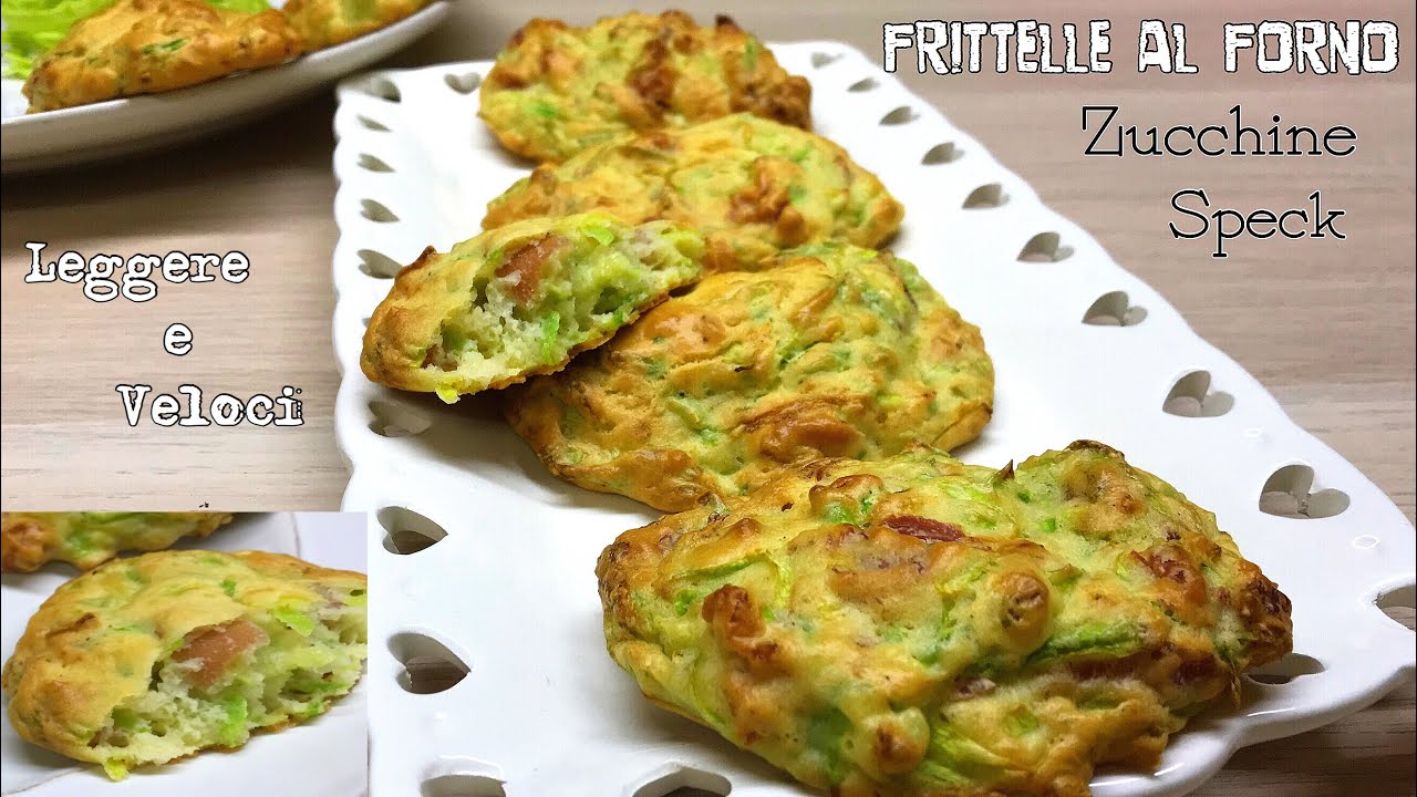 FRITTELLE AL FORNO ZUCCHINE E SPECK leggere e veloci BAKED ZUCCHINI SPECK PANCAKES Tutti a Tavola
