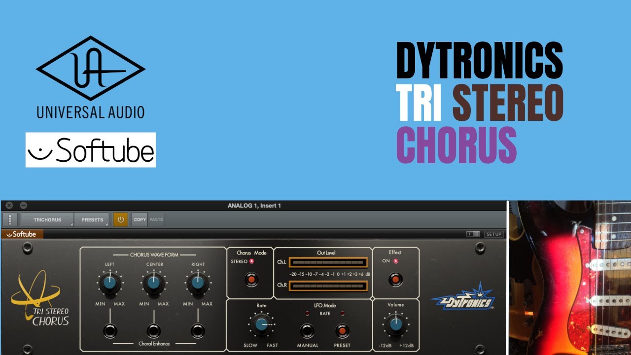 Dytronics Tri Stereo Chorus | UAD Softube Universal Audio | Complete Demo Test