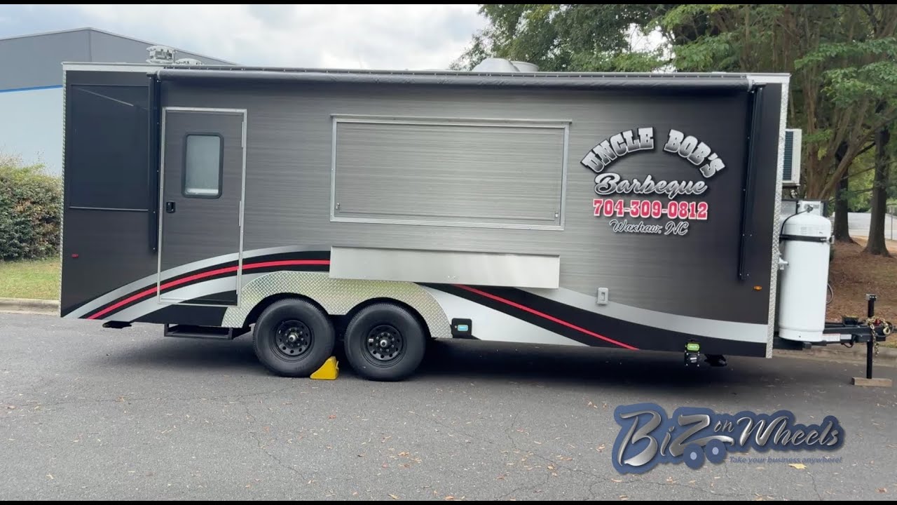 🔥 22ft BBQ Food Trailer with 6ft Screen Porch | Built by Biz On Wheels 🔥