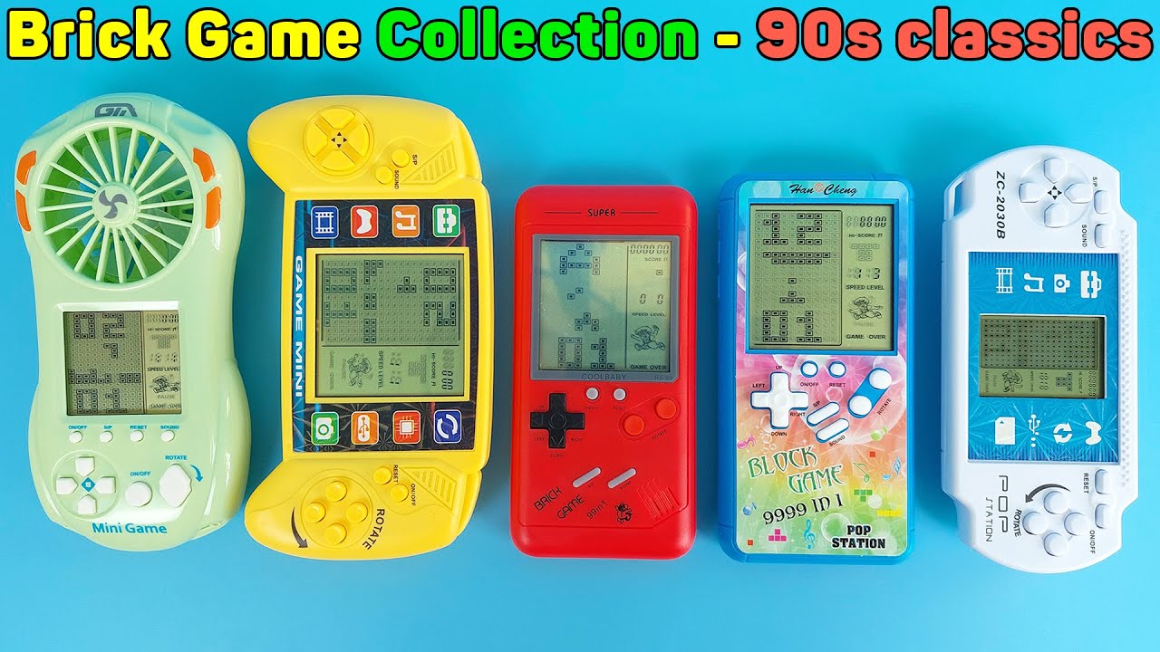 Brick Game Collection, Classic game console 1990s, Large Screen & Mini Fan Inside | Unboxing Review