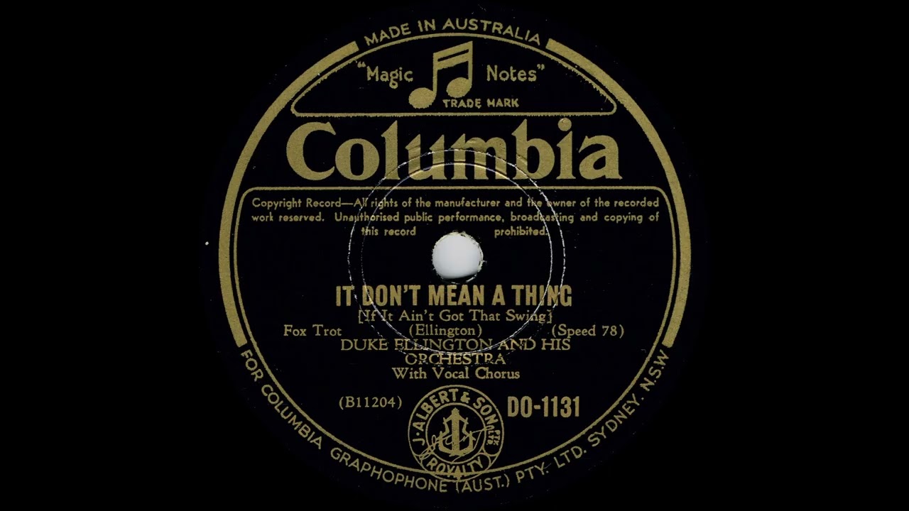 1932 Duke Ellington - It Don't Mean A Thing (Vocal by Ivie Anderson)