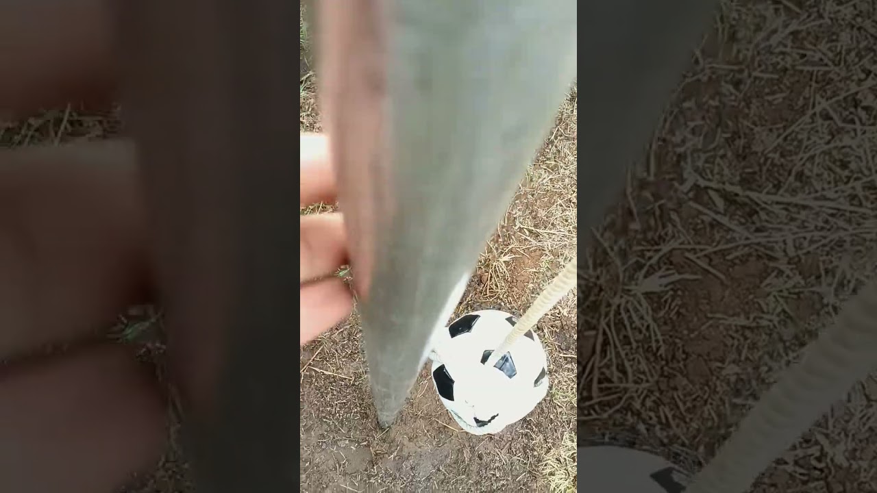 Making DIY tetherball