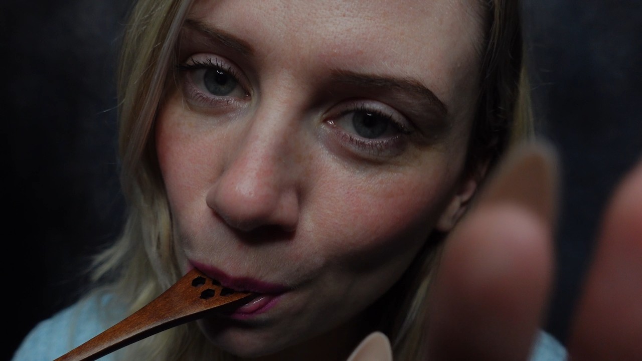 ASMR - Close Up Slow Mouth Sounds, Gentle Whispers 🌙 Calming Face Touching