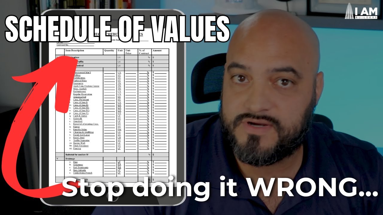 MASTER Your Schedule of Values