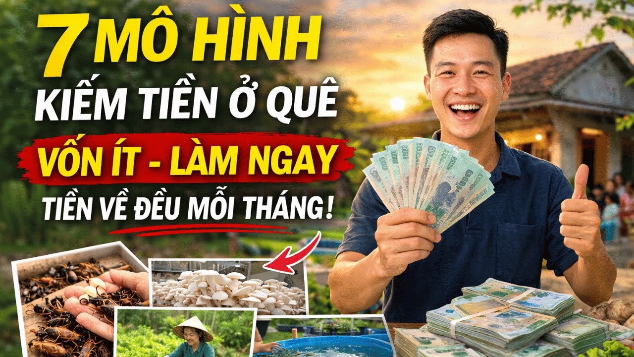 7 Mô Hình Kiếm Tiền Ở Nông Thôn Vốn Ít | Làm Nhỏ Nhưng Thu Nhập Ổn Định