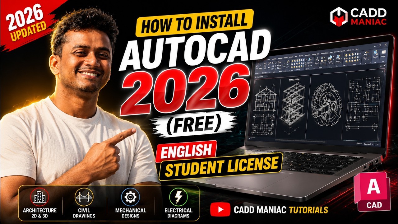 FREE AUTOCAD 2026 DOWNLOAD AND INSTALL || STUDENT LICENSE