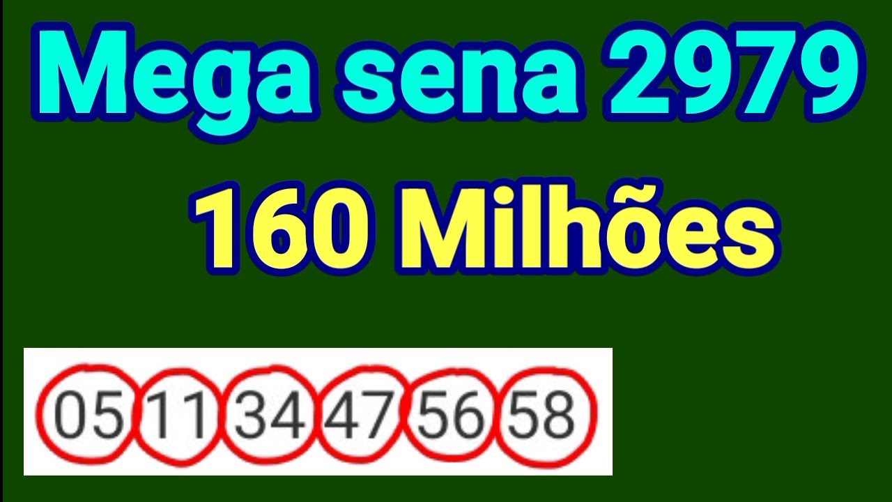 Mega sena 2979: 160 milh&otilde;es - repeti&ccedil;&otilde;es mais intensas na linha 01 
