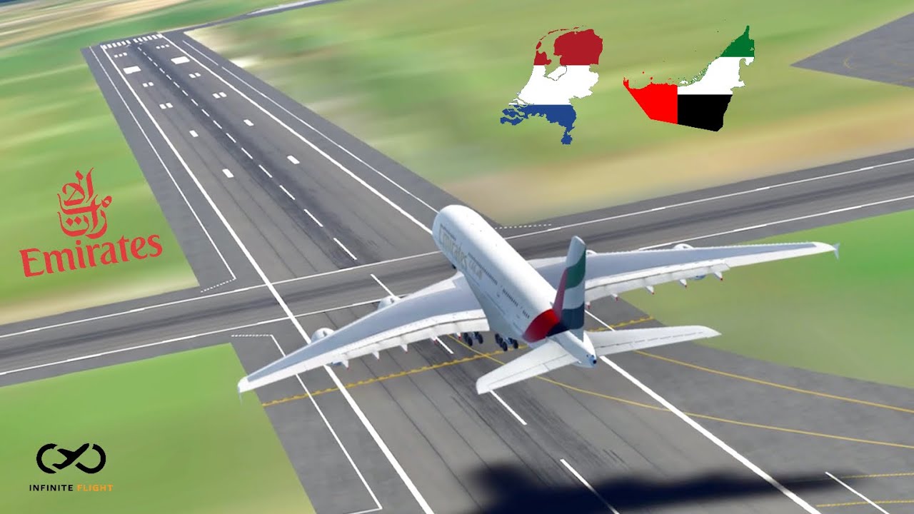 Infinite Flight 22.2: Amsterdam (AMS) to Dubai (DXB) | Emirates Airways | Airbus A380-800