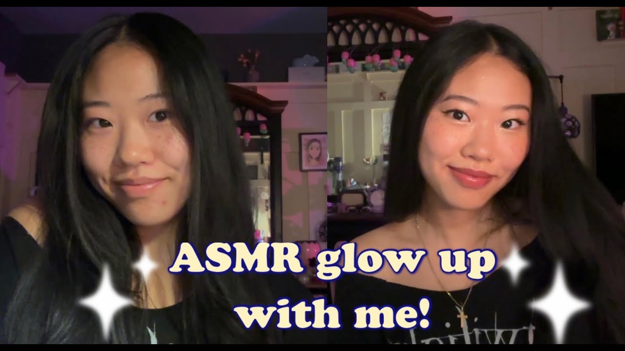 ASMR glow up with me! everyday makeup routine on me and you