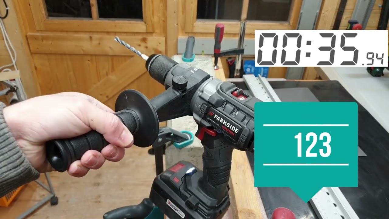 8Ah Battery Parkside Performance 80Nm VS Parkside 45Nm Concrete test
