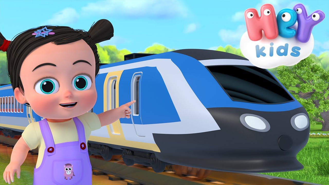 Пісня Про Поїзди 🚂 Поїзд мультфільм🚆 Дитячі пісні - HeyKids
