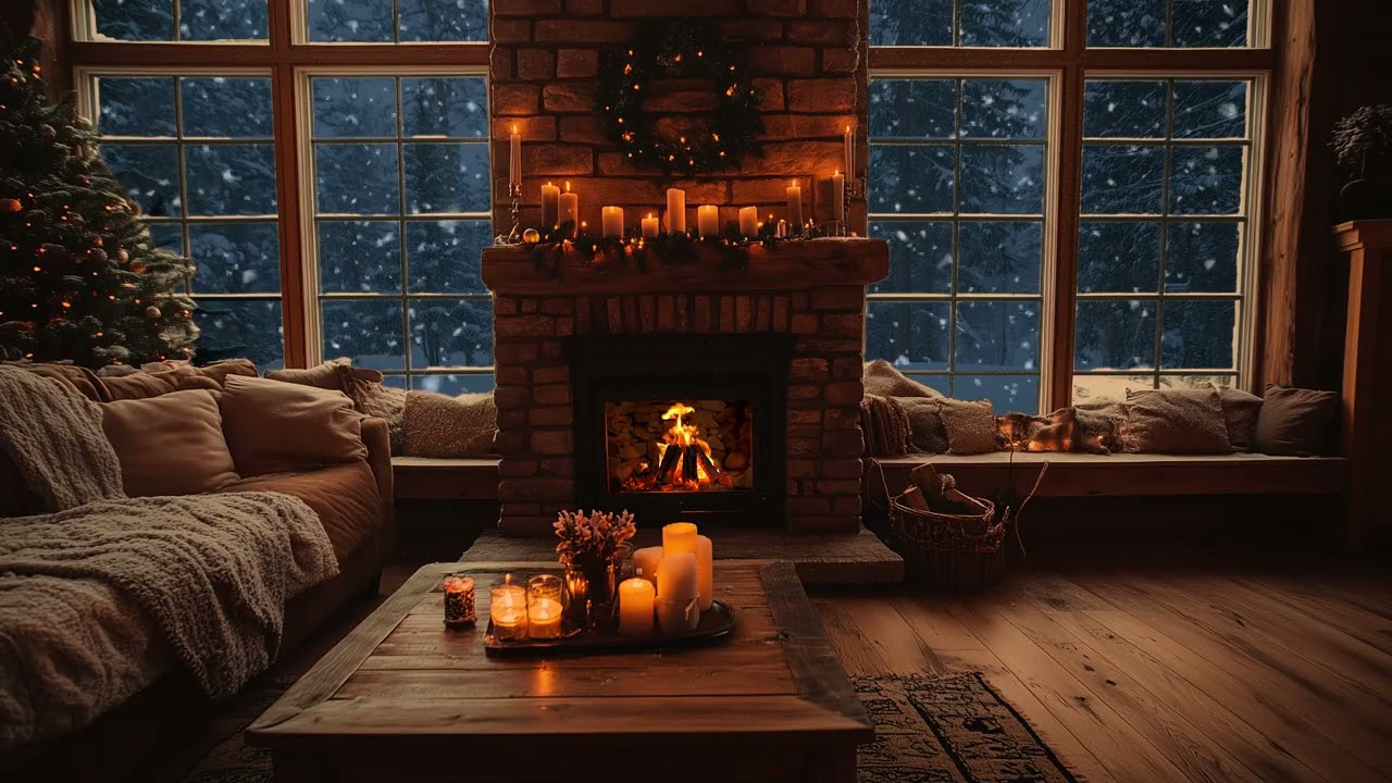 Gentle Night Wind and Fireplace Sounds for Sleep, Study, and Inner Peace
