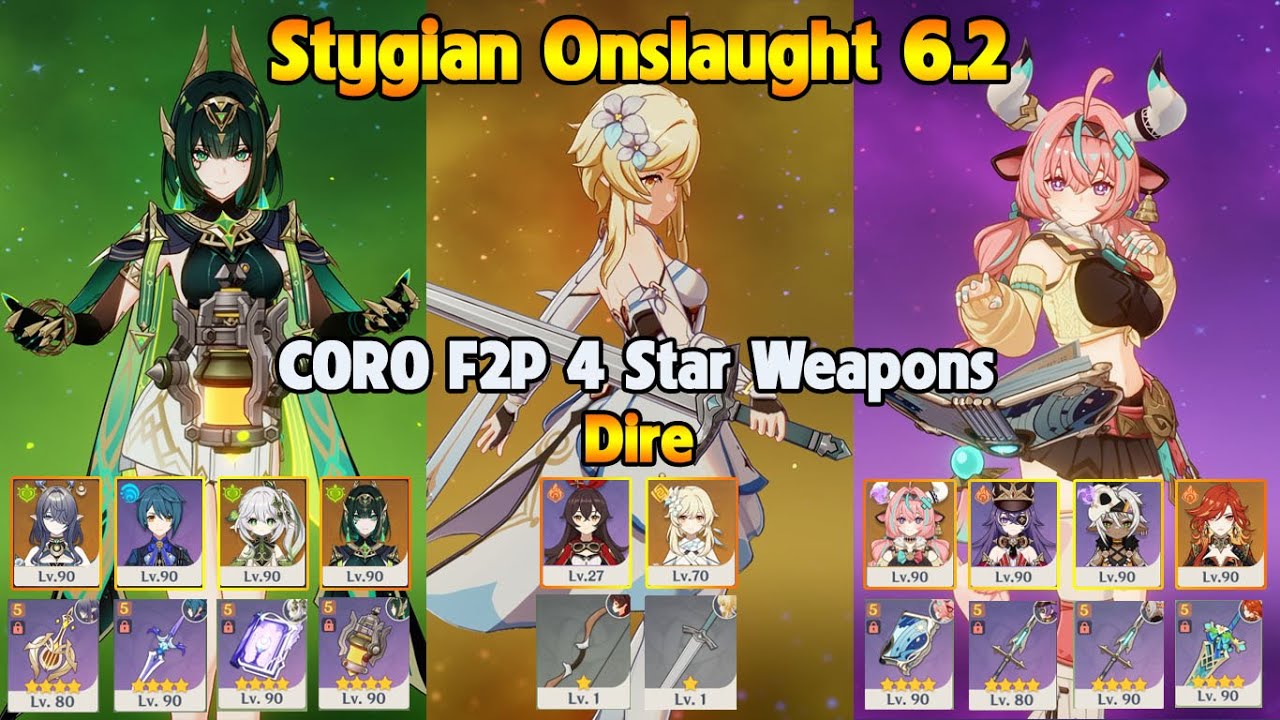 Stygian Onslaught 6.2 Dire C0R0 F2P 4 Star Weapon