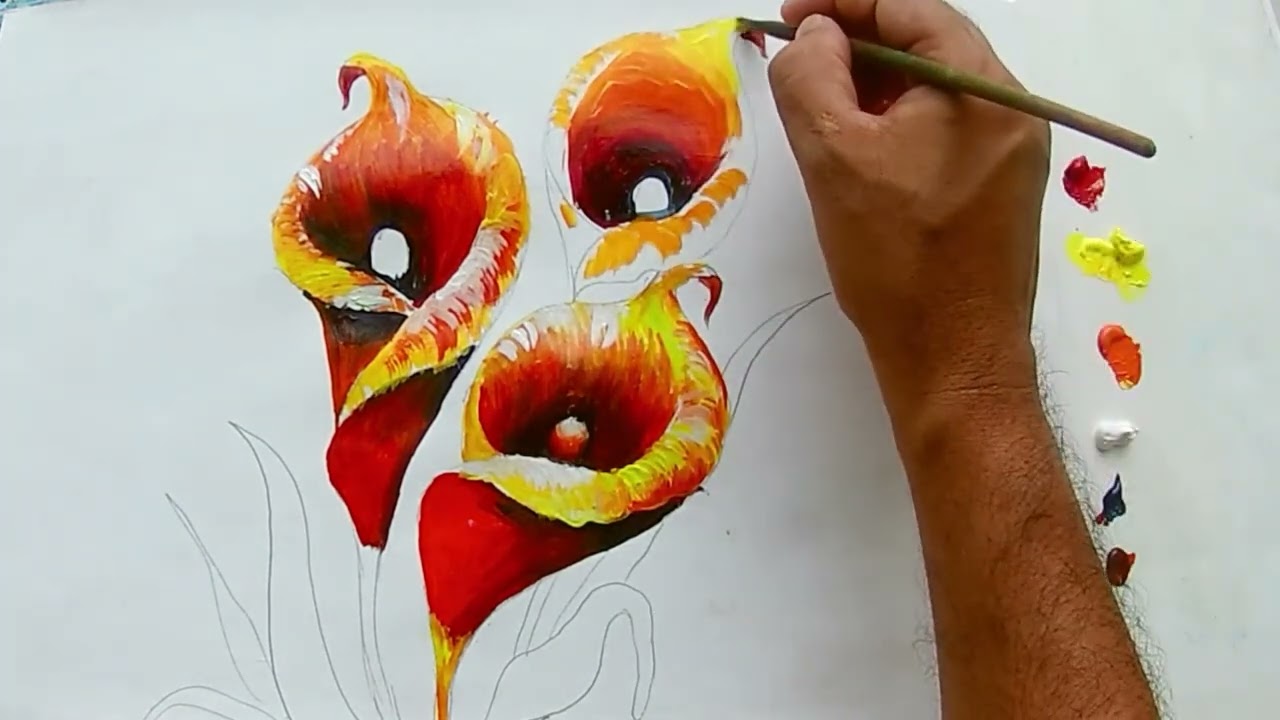 how to acrylic painting step by step for beginners
