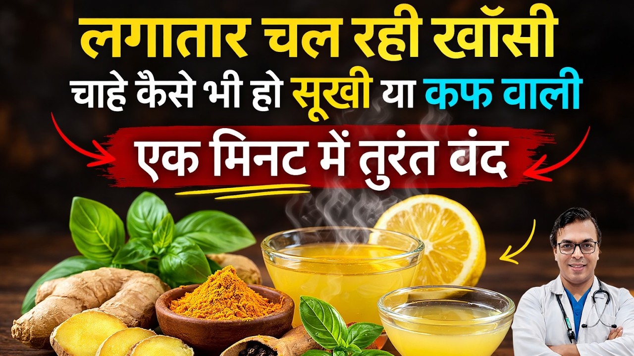 लगातार चल रही खॉंसी चाहे कैसे भी हो सूखी या कफ वाली, एक मिनट में तुरंत बंद | Home Remedy for Cough