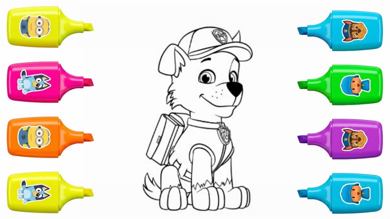 Paw Patrol Step by Step Drawing for Kids 🐾 Fun Coloring