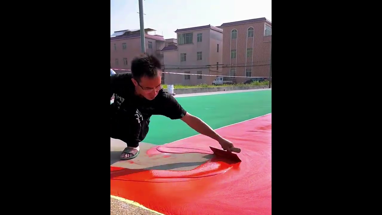 Acrylic floor construction for basketball courts- Good tools and machinery make work easy