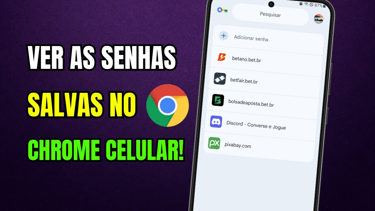 Como VER as SENHAS SALVAS no GOOGLE CHROME pelo CELULAR