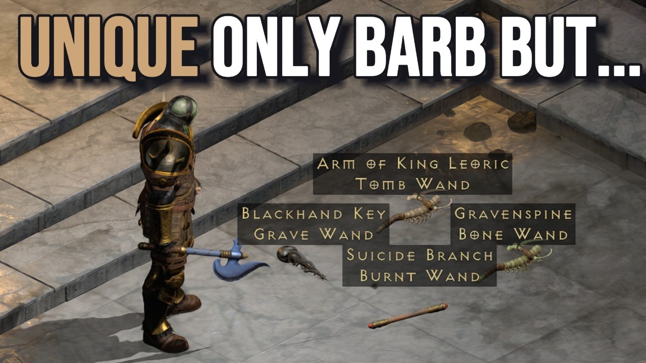 Unique Items Only Barbarian | D2R HC 1 to Hell