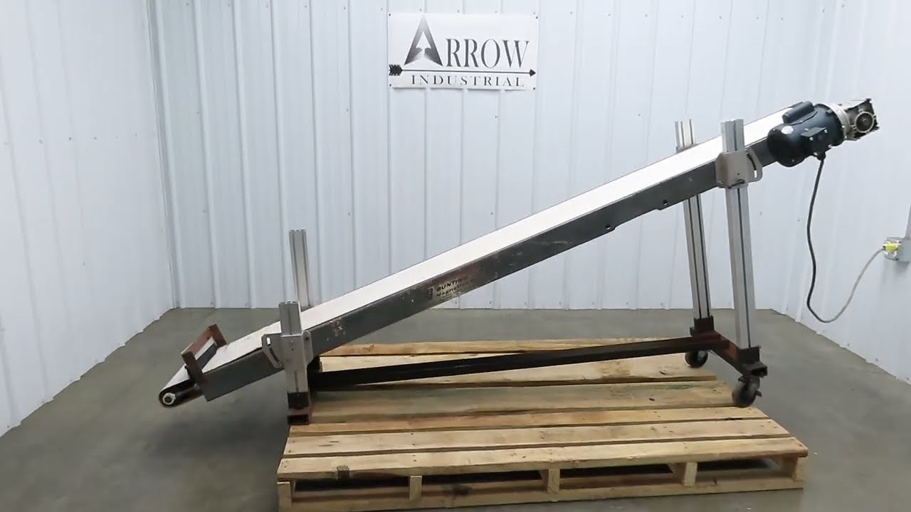 Bunting Magnetics 9'L Adj Incline Parts Conveyor 11.25