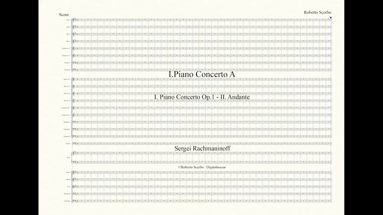 I  Piano Concerto A Op 1 -  II  Andante  - OV -  S Rachmaninoff