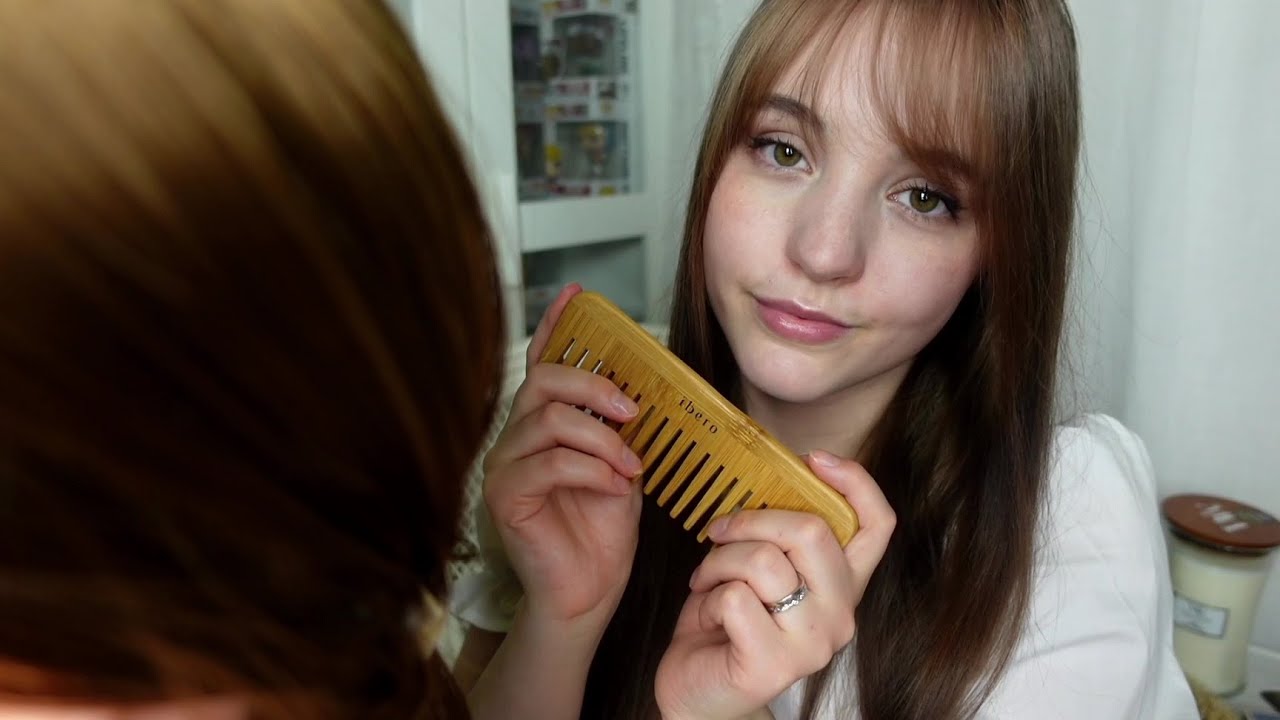 ASMR Friend gives you a Head Massage and Hair styling 💇&zwj;♀️😴