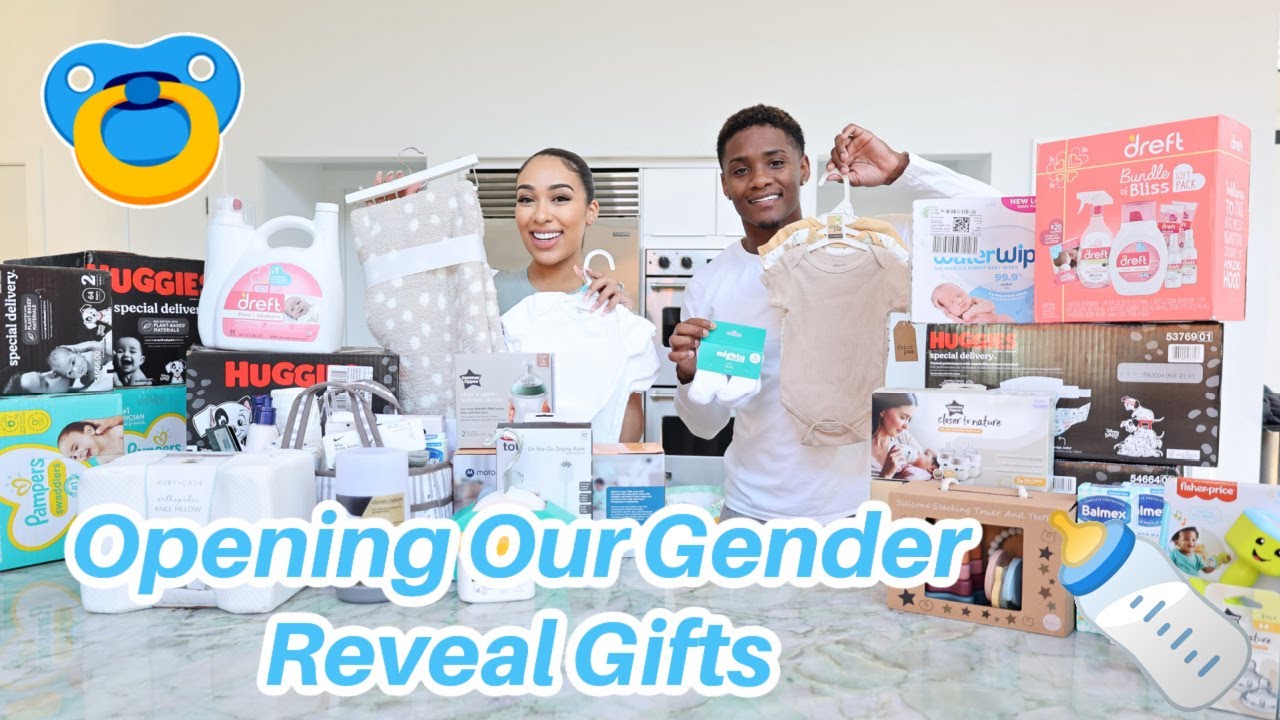 YOU WON'T BELIEVE WHAT WE GOT! OPENING OUR GENDER REVEAL GIFTS!