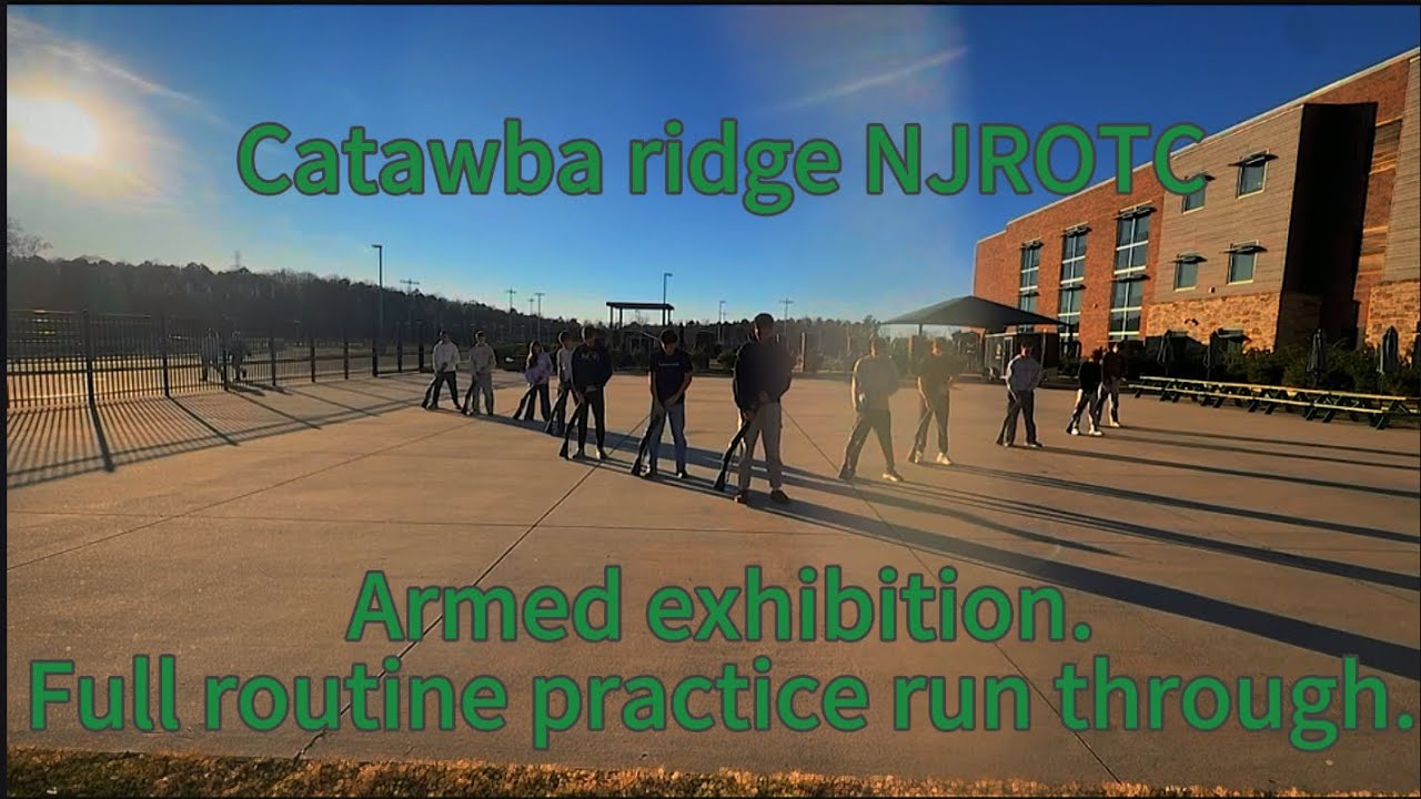 Catawba Ridge NJROTC armed exhibition, full routine practice run through .