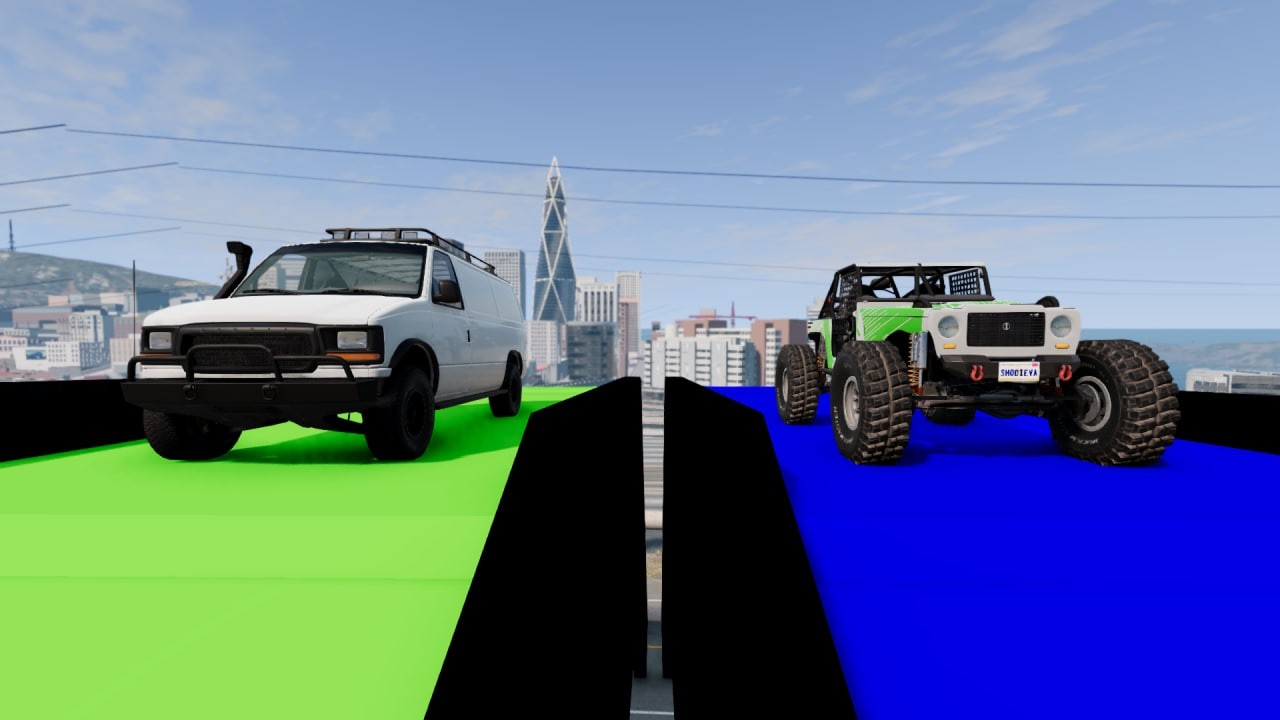 Flatbed trailer, transport Mercedes GLS, Toyota Pr, 