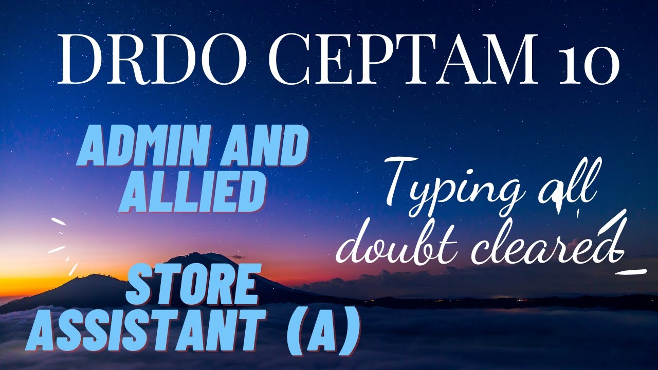 DRDO Typing Test | DRDO ADMIN AND ALLIED & STORE ASSISTANT 2023 | Full Details | ALL DOUBTS CLEARED