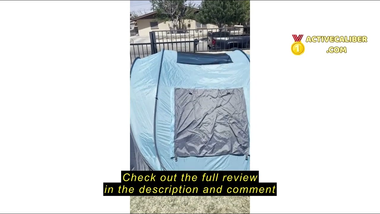 Review 4 Person Pop Up Tents for Camping - AYAMAYA Waterproof Instant Family Tents with Skylight & R